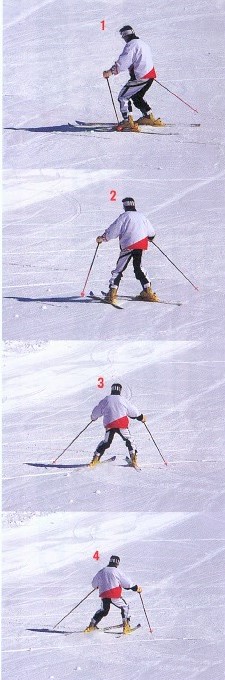 双板滑雪技术之全制动转弯